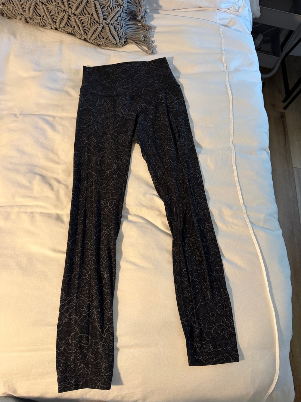 lululemon athletica Black Patterned High-Waist Leggings